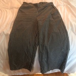 High Waisted Mango Checkered Cropped Culottes